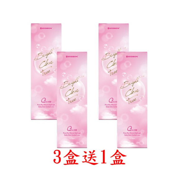 海昌〈純粹氧〉矽水膠彩色日拋隱形眼鏡【10片裝】3盒送1盒共4盒 海昌〈純粹氧〉矽水膠彩色日拋隱形眼鏡【10片裝】3盒送1盒共4盒